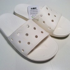 NEW Unisex CROCS  Classic Slides Sandals  White Size Women 9 