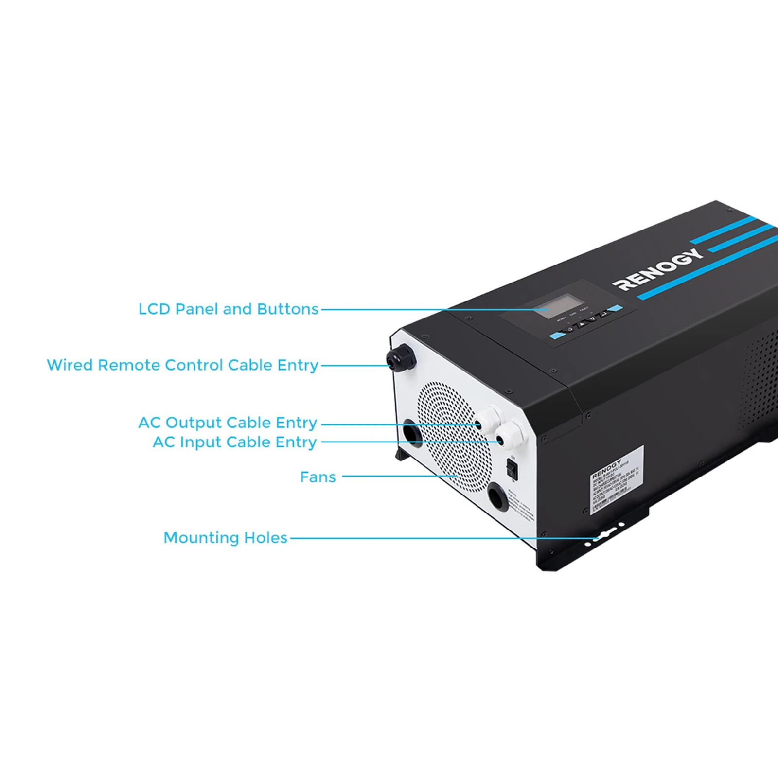 Renogy  3000W 12V Pure Sine Wave Solar Inverter Charger w/ LCD Display