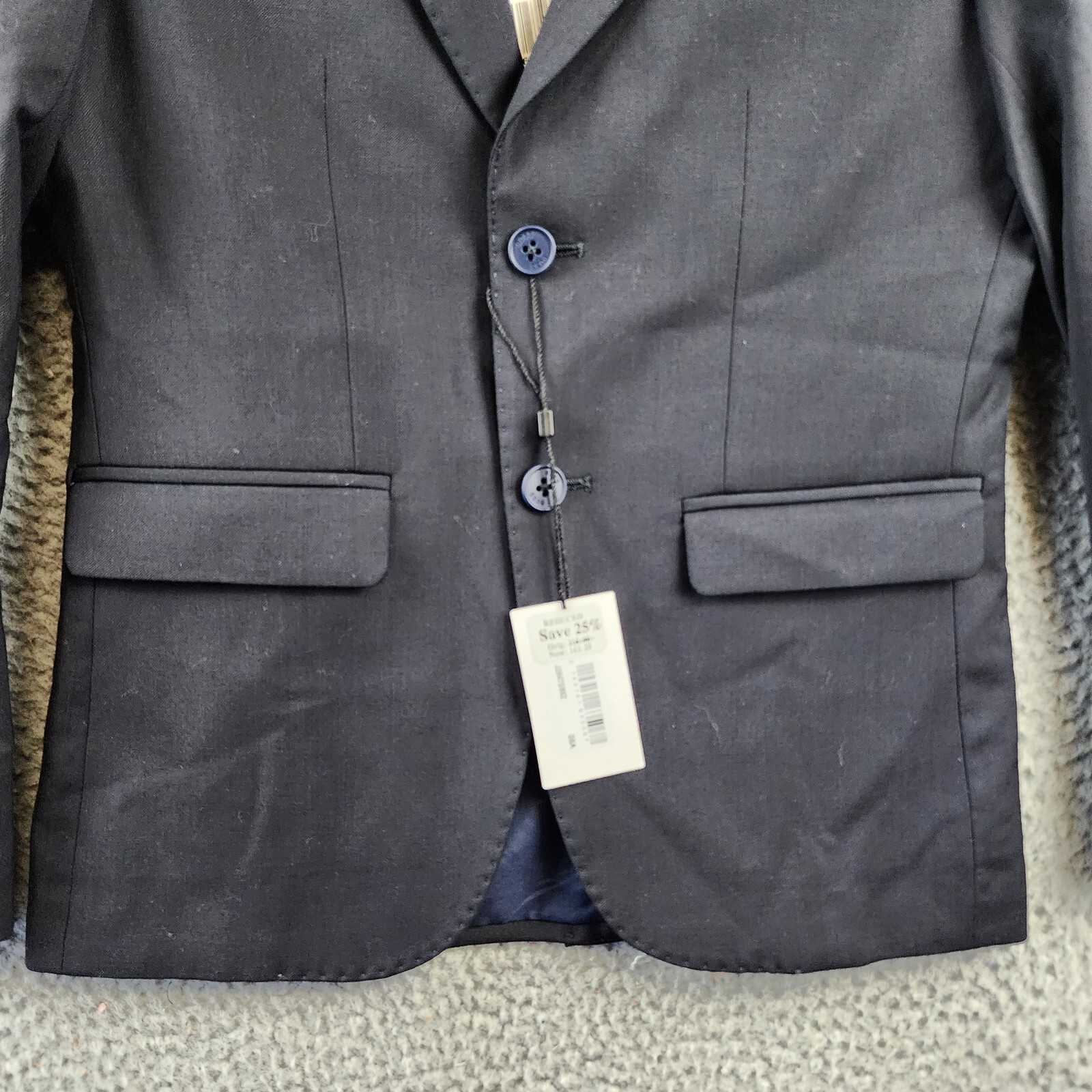 Boss Kidswear Wool Blend Suit Jacket Boys' 8Y Electric Blue Two Button Front L/S - Picture 4 of 12