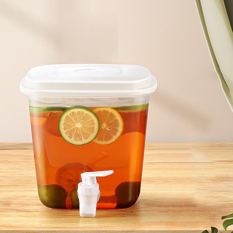 3.5L Cold Water Dispenser Refrigerator Cold Kettle With Faucet Drink Bucket