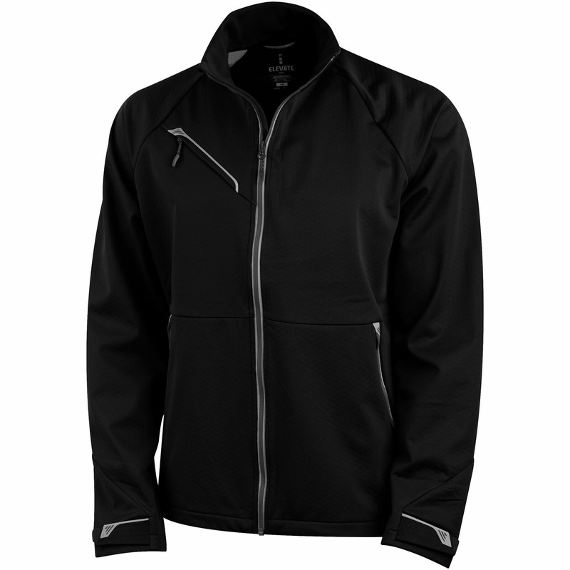 Elevate Mens Kaputar Softshell Jacket - Logo on back collar