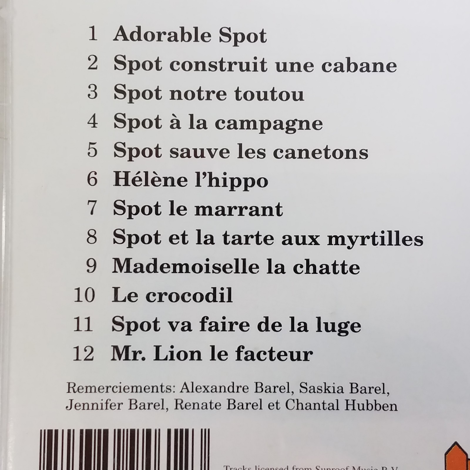 Les Aventures de Spot by Eric Hill CD in French