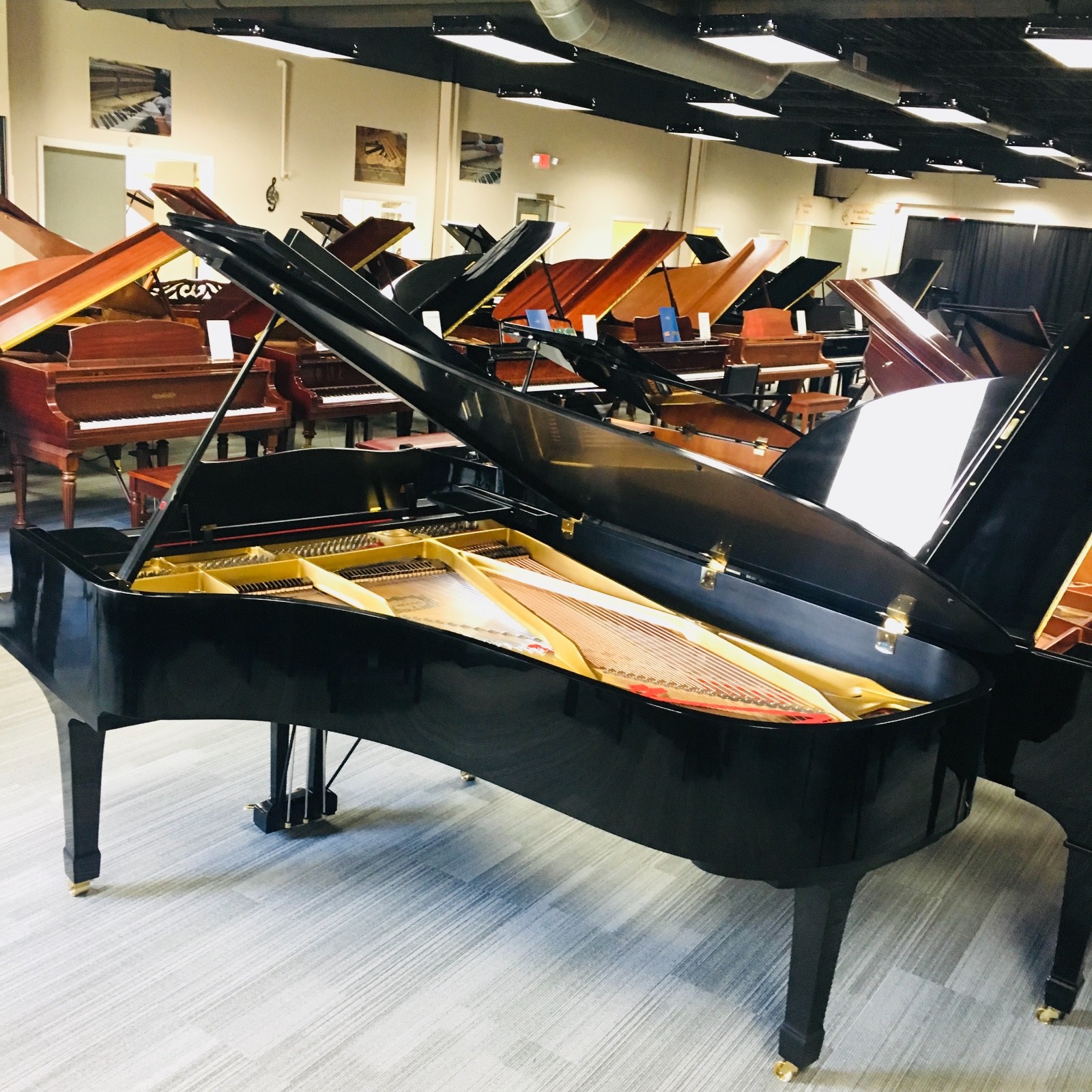 1977 Yamaha C7 Semi-Satin Black 7'6 Grand Piano Nice!