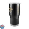 Team Fan Apparel NFL 30oz Gameday Stainless Steel Tumbler, Insulated For Hot and Cold, Slider Lid, Silicone Grip, Officially Licensed (New Orleans Saints - Black)