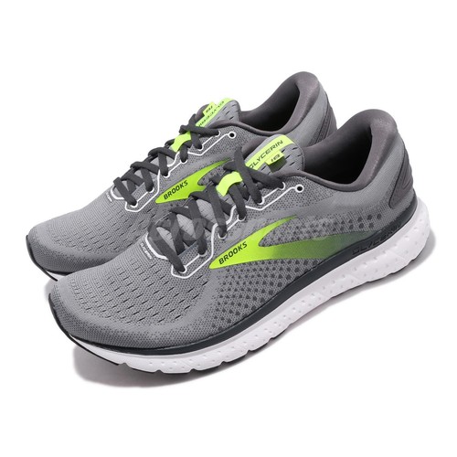 

Мужская спортивная обувь Brooks Glycerin 18 Grey White Green 1103291D-025, Серый, Glycerin 18