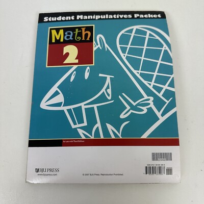 BJU Math 2 Student Manipulatives Packet - 2nd Grade - 3rd Edition