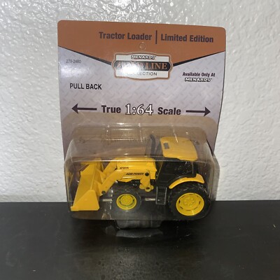 Menards Gold Line 279-2480 1/64 Tractor Loader Agri-Power Pull Back Farming