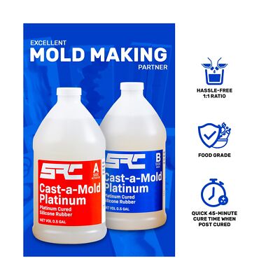 Specialty Resin & Chemical Cast-A-Mold Platinum (1-Gallon Kit) | Silicone Mol...