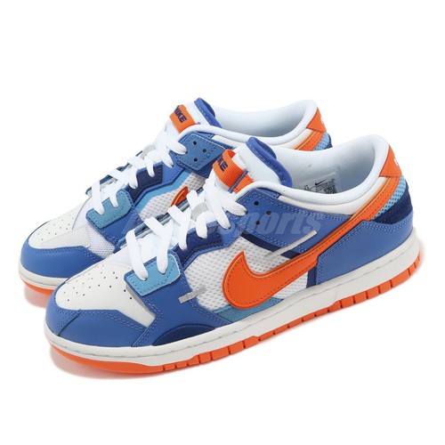 

Nike Dunk Low Scrap Knicks оранжевый синий белый мужской повседневный образ жизни DM0128-100, Dunk Scrap
