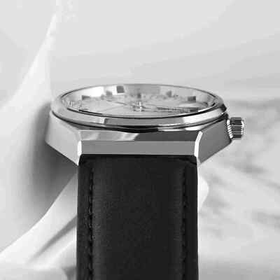 Pre-owned San Martin Sn0102-g Seagull Automatic White Dial 37mm 5atm Men's Dress Watch