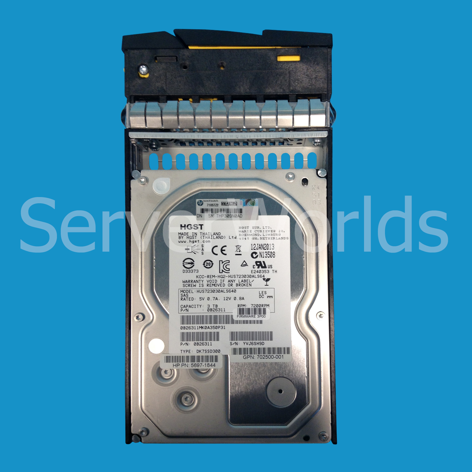 Lot of TEN HP 3TB 7.2K SAS 3.5
