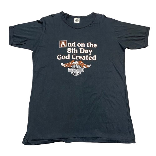 RARE 80s Vintage Harley Davidson Ontario On the 8th Day God RARE 80s Vintage Harley Davidson Ontario On the 8th Day God