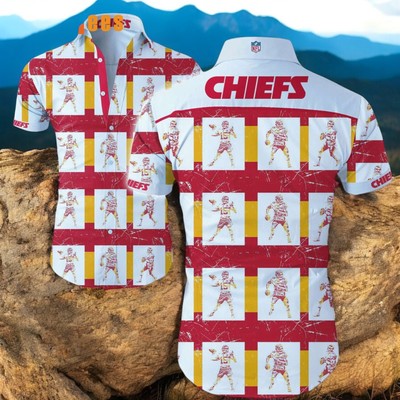 Kansas City Chiefs Hawaiian Shirt Player Pattern Tropical Print Shirts