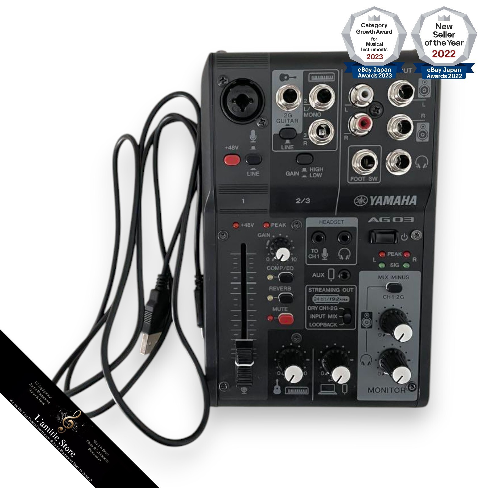 k*n様 美品YAMAHA AG03MK2 B 3ch AG03MK2 3-Channel Loopback Audio USB Mixer - Yamaha USA