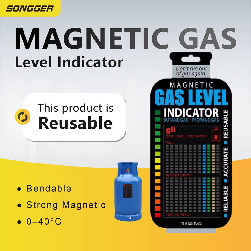 Magnetic Gas Level Indicator for Propane Tank BBQ Butane LPG Bottle Cylinder Reu
