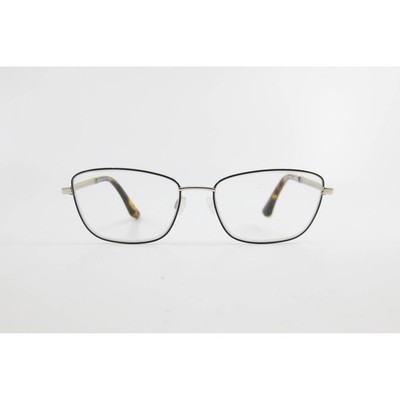 Club Master CM 202227 Black Gold Rectangular Eyeglasses Frames 52-16-135 Twisted