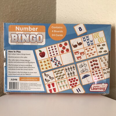 Number Bingo Match The Number Pre-k Kindergarten Math Game By Junior Learning 4+