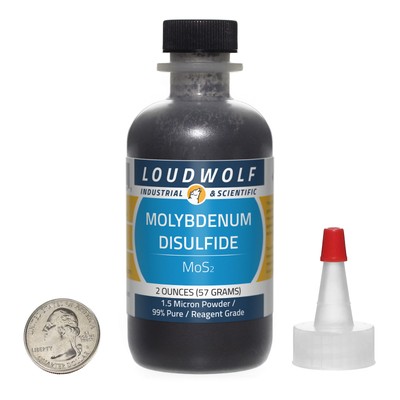 Molybdenum Disulfide  15 Micron Powder  2 Ounces  99 Pure  SHIPS FAST