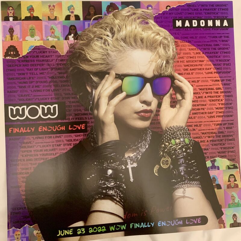 Madonna WOW Finally Enough Love pride lithograph poster rare Limited Exclusive