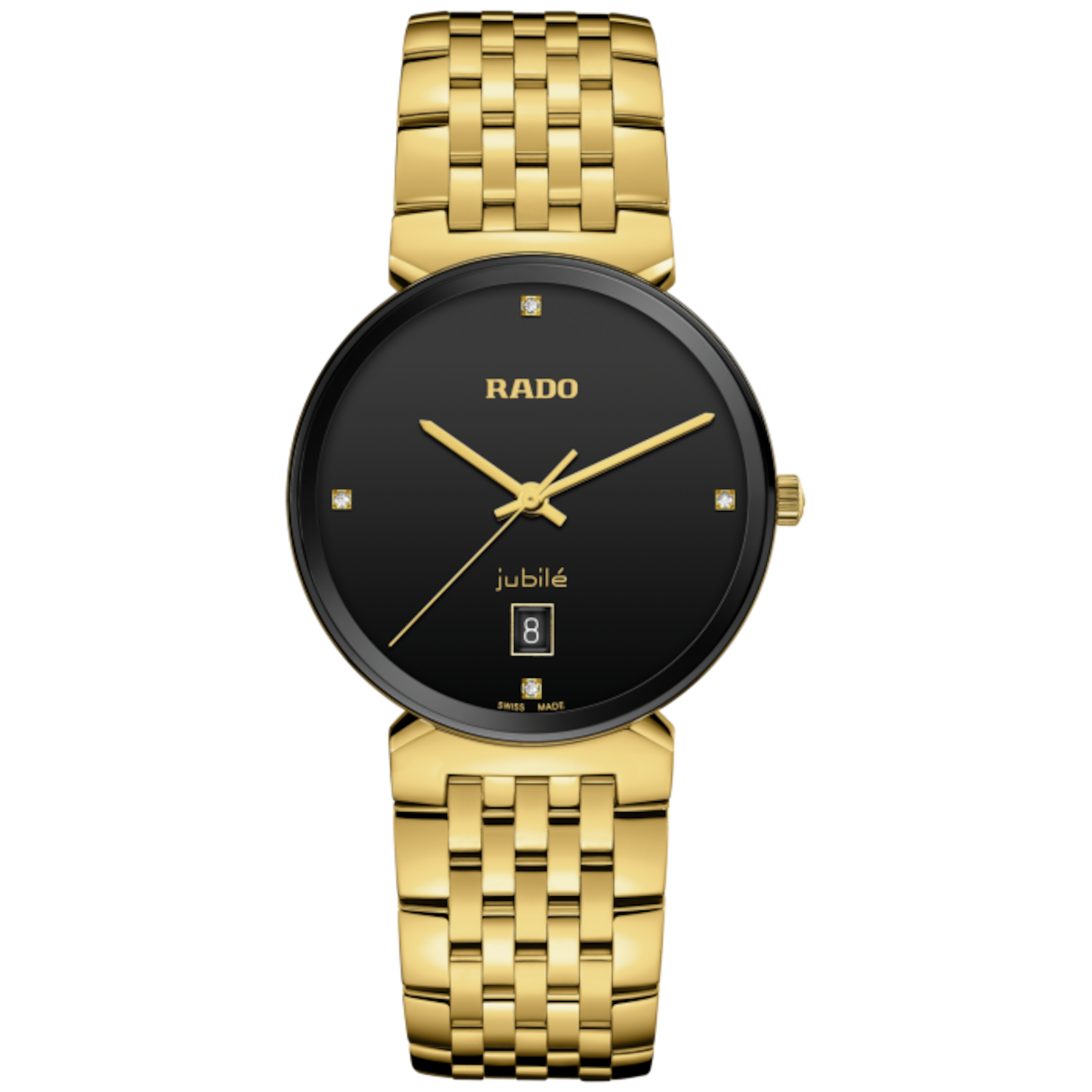 Rado Florence Classic Diamonds Stainless Steel Black Dial Men s Watch R48914703 eBay