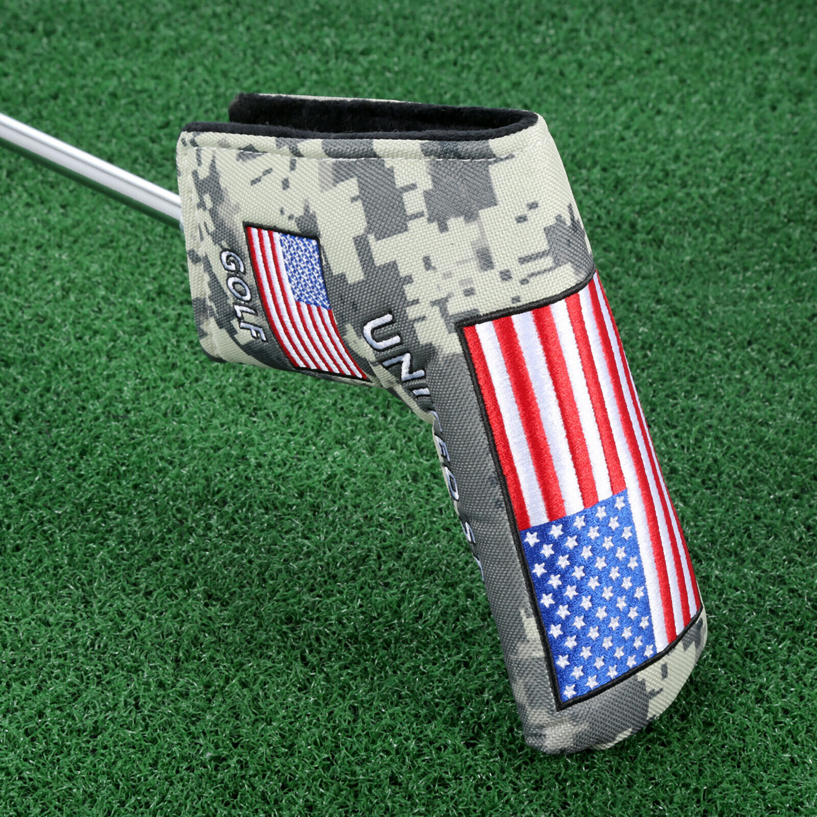 Blade Putter Head Cover Camouflage Usa Flag Headcover With M