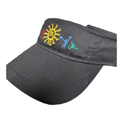 McDonald s Uniform Visor Hat Cap Black Adjustable Drive in Night Mac Summer 