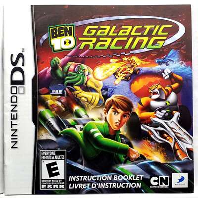 (Manual Only) Ben 10: Galactic Racing Nintendo DS Excellent Original