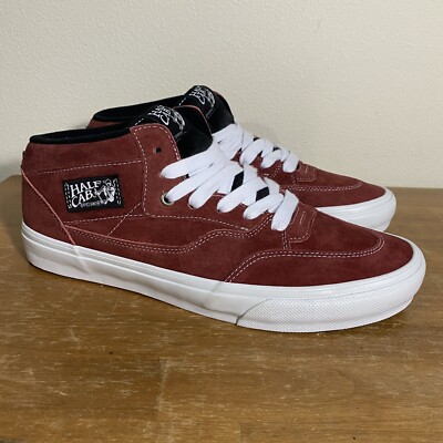 Vans Half Cab Brick Red Pig Suede - Size 10
