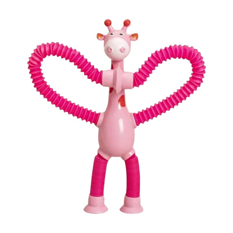 Telescopic Suction Cup Giraffe Toy Interactive Stress Relief Sensory Toy for Kid