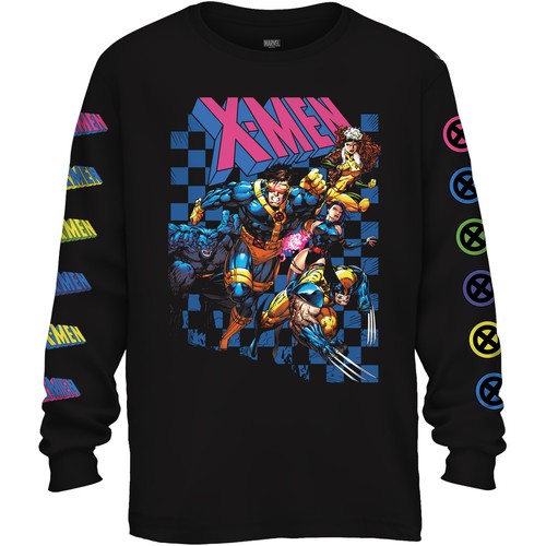 X-Men 90's Group Shattershot Marvel Adult Long Sleeve T X-Men 90's Group Shattershot Marvel Adult Long Sleeve T