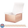 ROSEGLD 30 Gift Boxes 8x8x4 Inches With Lids, Bridesmaid Proposal Boxes for Light Weight Gifts (Glossy Rose Gold With Grass Texture)