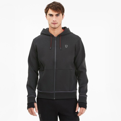 

[596119-01] Мужская спортивная куртка Puma FERRARI с капюшоном, Черный