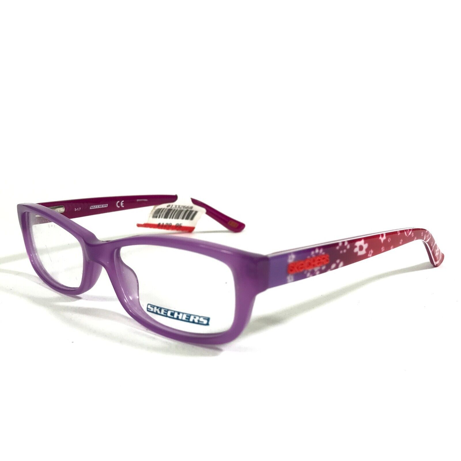 Skechers Kids Eyeglasses Frames SE1607 078 Red Purple Floral Skechers Kids Eyeglasses Frames SE1607 078 Red Purple Floral