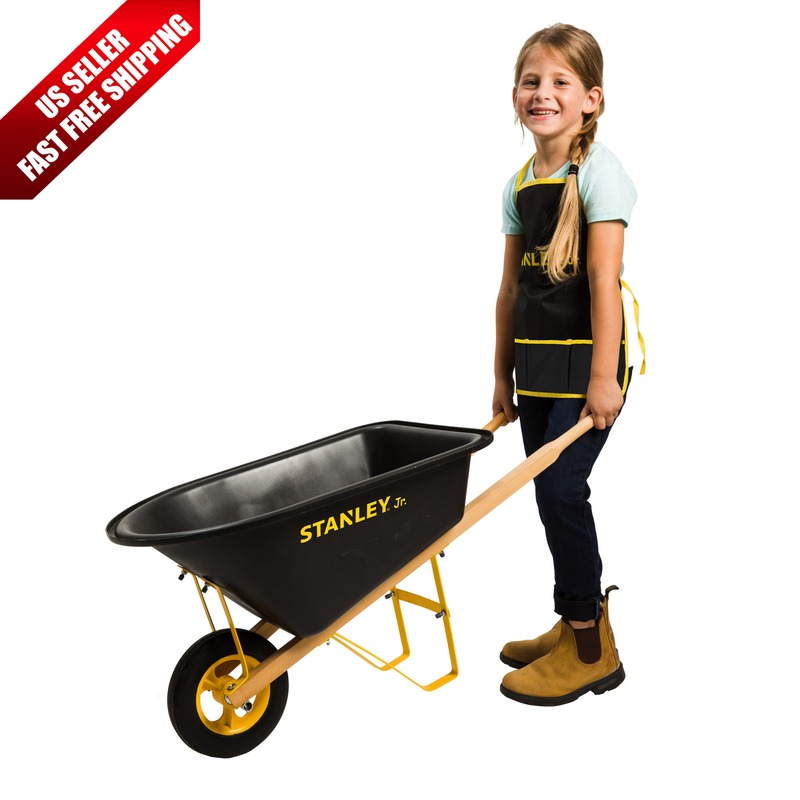 Stanley Jr. Wheelbarrow and 7Piece Garden Set for the Young Gardeners