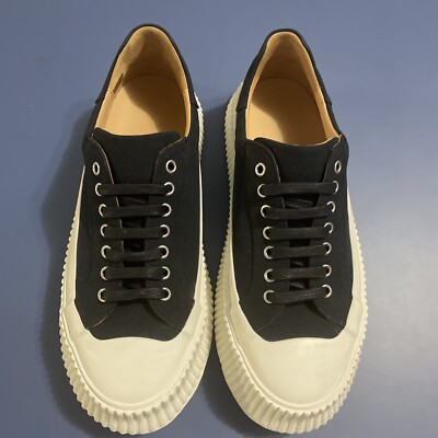 Jil Sander Men s Classic Recycled Canvas Sneakers Black NEW EU 42 US 9 $680