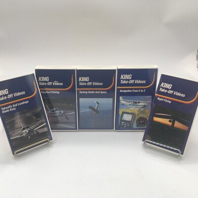 NEW King Take Off Videos Private Pilot Flight  Set of 5 VHS LOT Flight Training