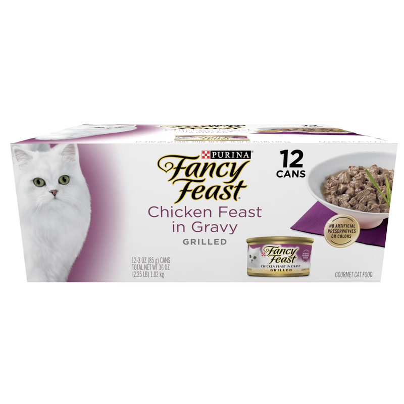 Purina  Grilled Kitten Food, Wet Cat Food, Chicken Feast in Gravy, 3