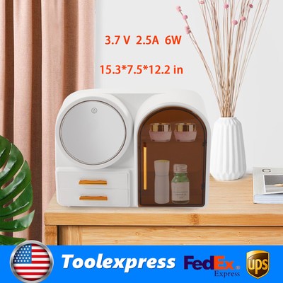 Combined Cosmetic Large Capacity Storage Box Multi Function With USB LED Light