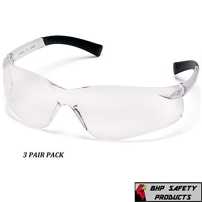 (3 PAIR) PYRAMEX MINI ZTEK SMALL SIZE SAFETY GLASSES CLEAR WOMEN KIDS S2510SN