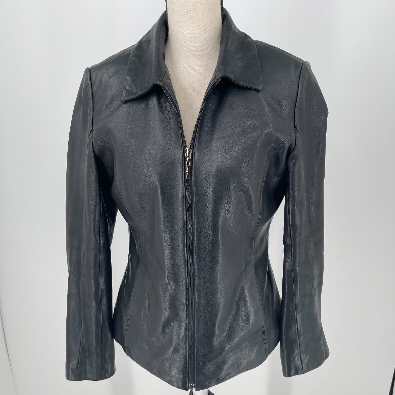 Wilsons Leather Pelle Studio WOMENS Black Full Zip Insulated Coat Jacket SIZE S