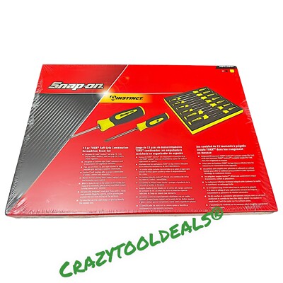 Snap-on Tools NEW SGDTX130BFHV YELLOW 13pc TORX Soft Grip Handle T8-T45 & Foam