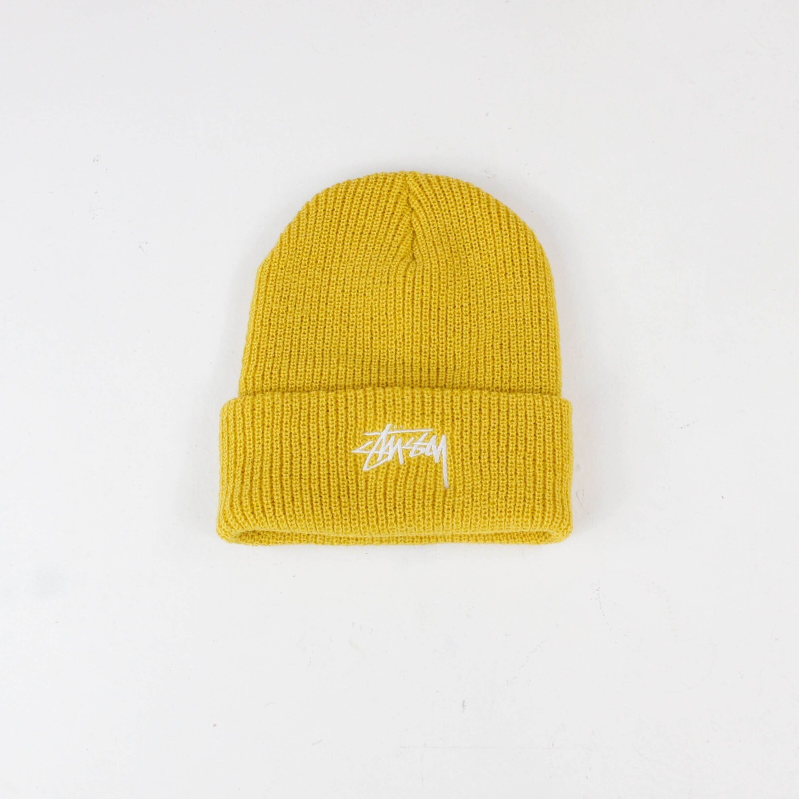 yellow stussy beanie