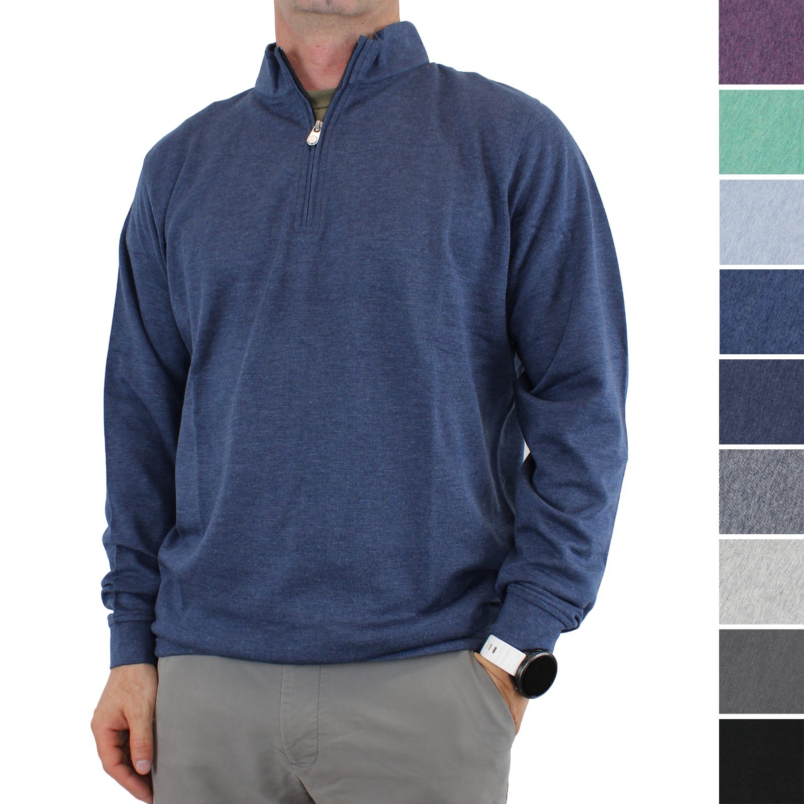 MrK Peter Millar Men's 1/4 Zip Up Pullover Crown Comfort Classic