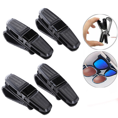 4PCS Universal Sunglasses Holders for Car Sun Visor Card Storage Holder New
