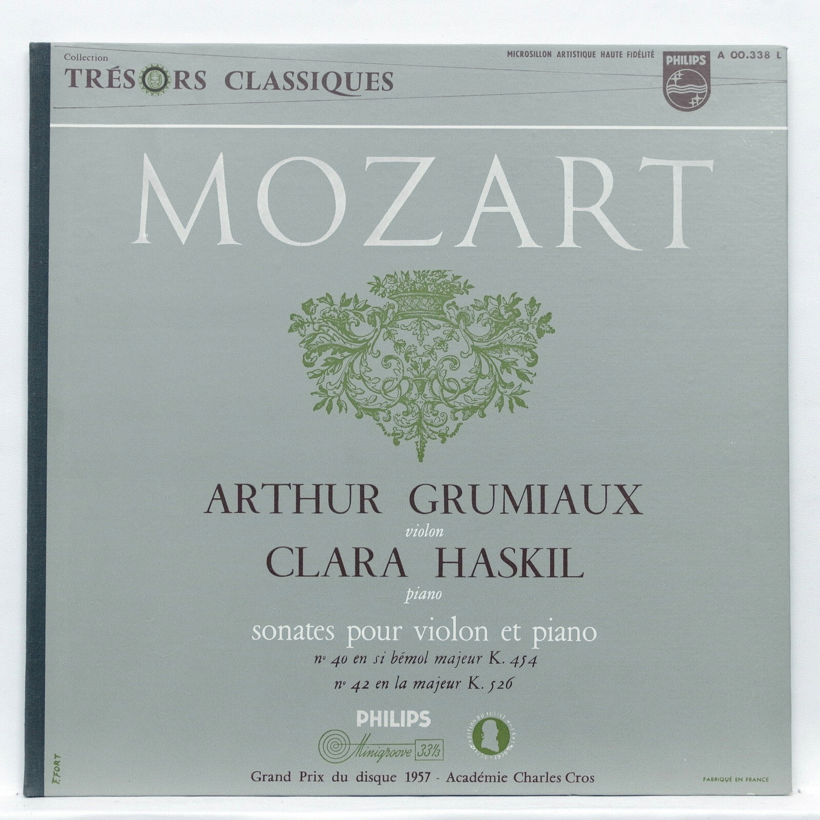 ARTHUR GRUMIAUX, CLARA HASKIL - MOZART violin & piano ARTHUR GRUMIAUX, CLARA HASKIL - MOZART violin & piano