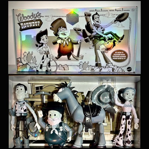 【値下】woody's ROUNDUP モノクロ　フィギュア 2023 Disney Pixar Toy Story Woody's Roundup 4-Packs (Black