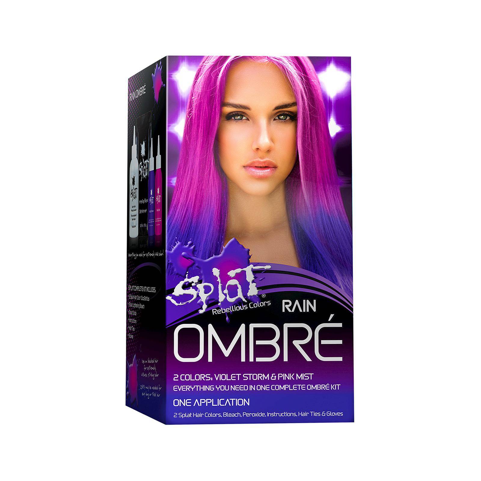 Splat Rebellious Colors Hair Coloring Complete Kit Rain Ombre For