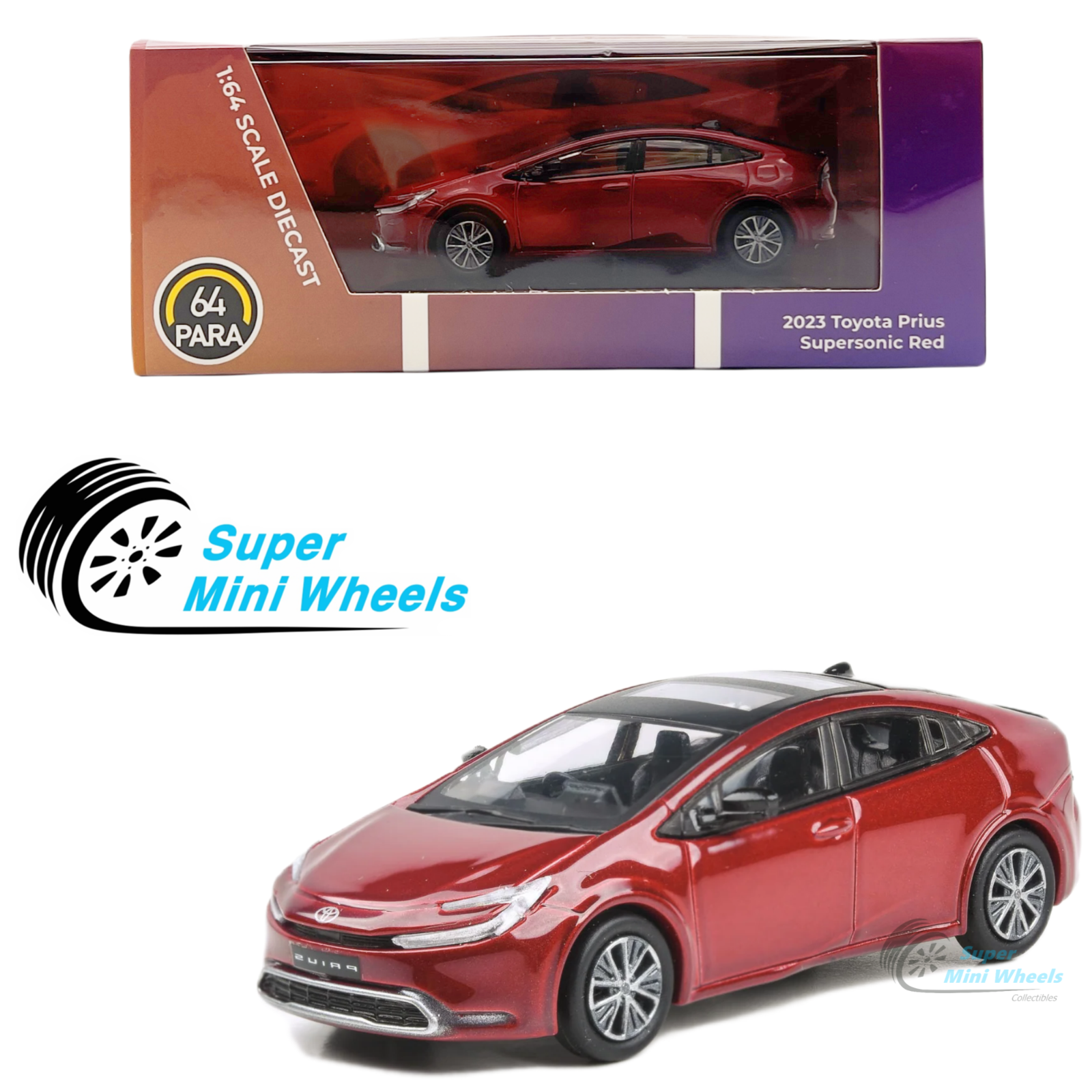 1/64 トヨタ プリウス TOYOTA PRIUS 限定品 1/64 トヨタ プリウス 2023 カッティングエッジシルバー (右