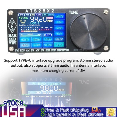 Upgraded ATS-25X2 APP Network WIFI All Band DSP Radio Receiver FM LW MW SW