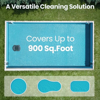 Cordless Robotic Pool Cleaner Vacuum Self-Parking Dual-Motor Strong Suction Blue